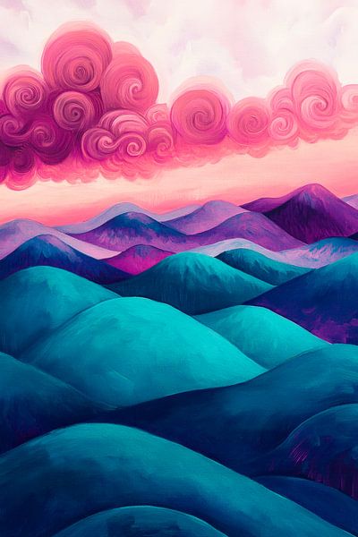 Fantastic landscape at sunset by Poster Art Shop