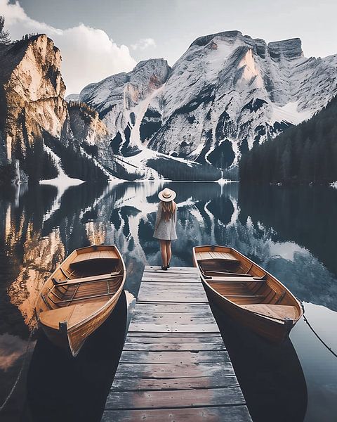 Buiten in wisselvallig weer van fernlichtsicht