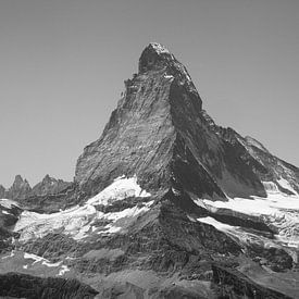 Matterhorn in Schwarz und Weiß von Menno Boermans