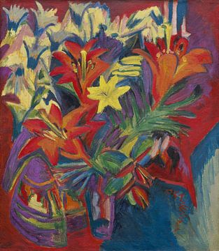Nature morte aux lys d'Ernst Ludwig Kirchner (1917) sur Studio POPPY