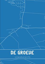 Blueprint | Carte | De Groeve (Drenthe) sur Affiches de lieux