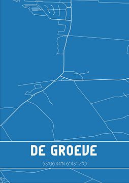 Blauwdruk | Landkaart | De Groeve (Drenthe) van Rezona