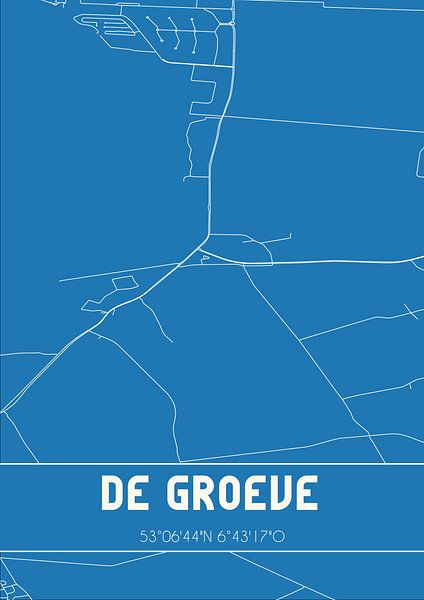 Blueprint | Map | De Groeve (Drenthe) by Prints of Place