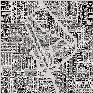Karte von Delft