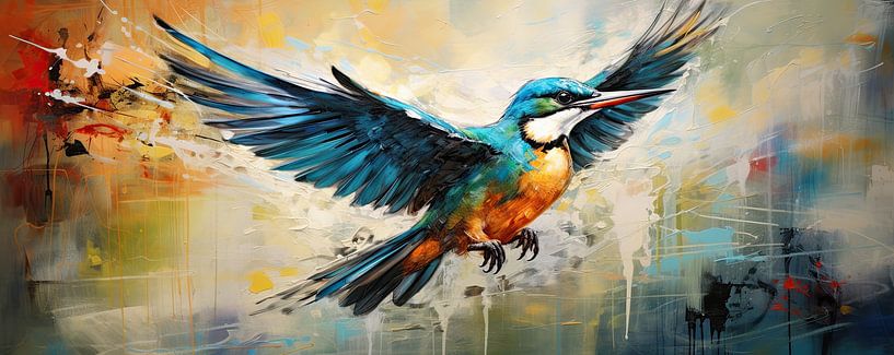 Kingfisher painting by Eye catching paintings