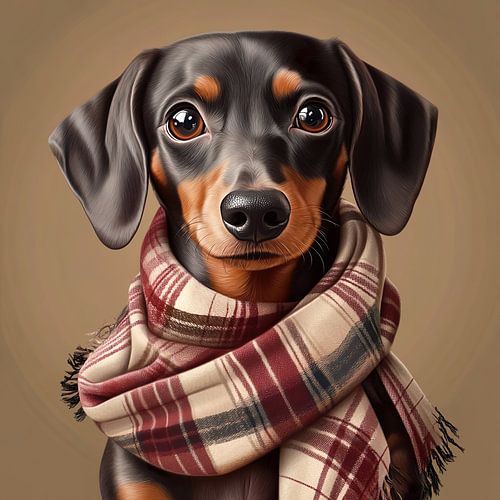 Teckel mignon et élégant