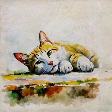 kat net wakker van Jan Keteleer (JanKé): Een reis voorbij het canvas
