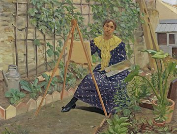 Félix Vallotton - Jong meisje schilderij (1892) van Peter Balan