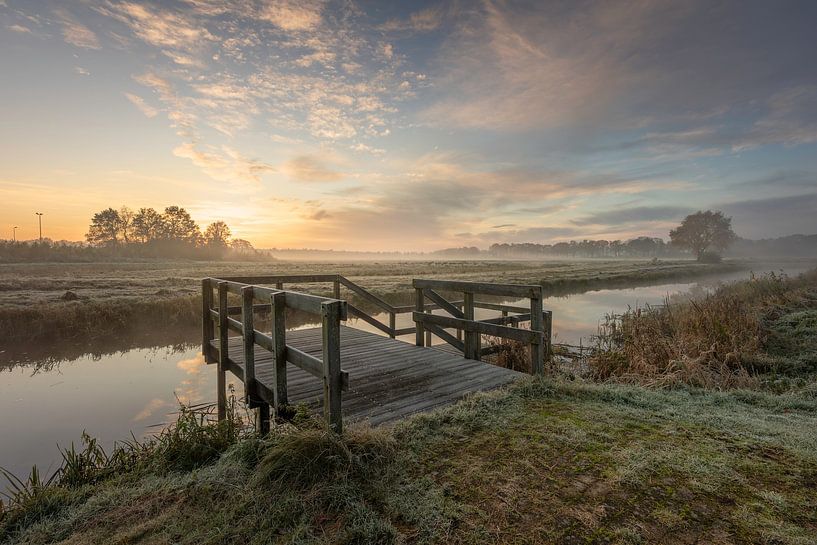 Winter landschap en een steiger in Borger van KB Design & Photography (Karen Brouwer)