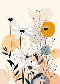 Wilde bloemenweide Groenblijvende bloemen 7 van JBJart Justyna Jaszke