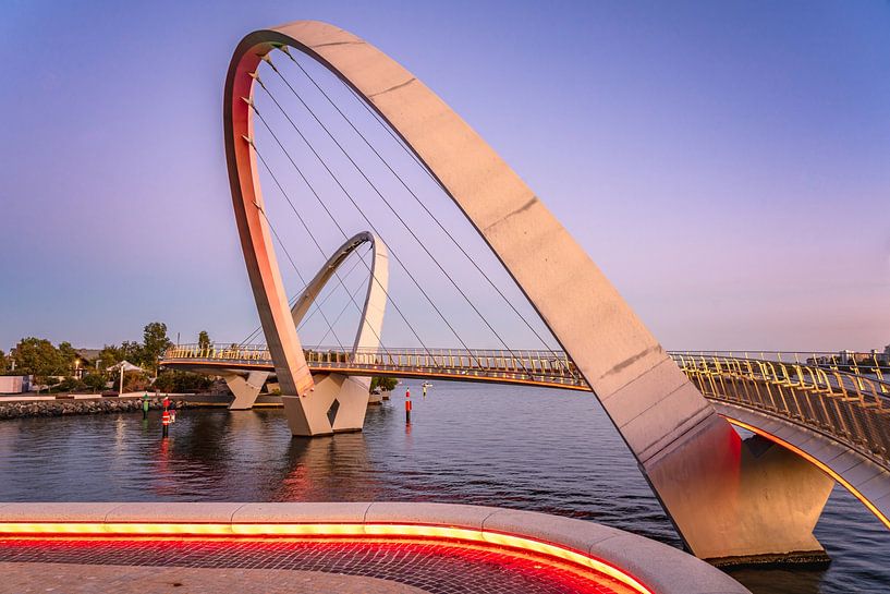 Voetgangersbrug in Perth, West-Australië van Heiko Meier