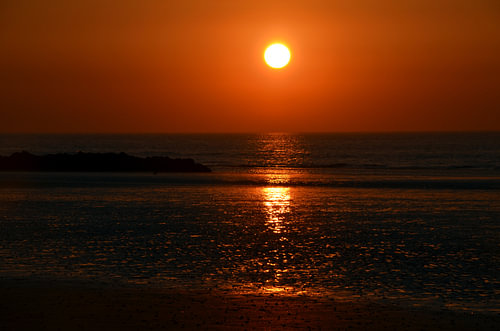 Coucher de soleil à Westende