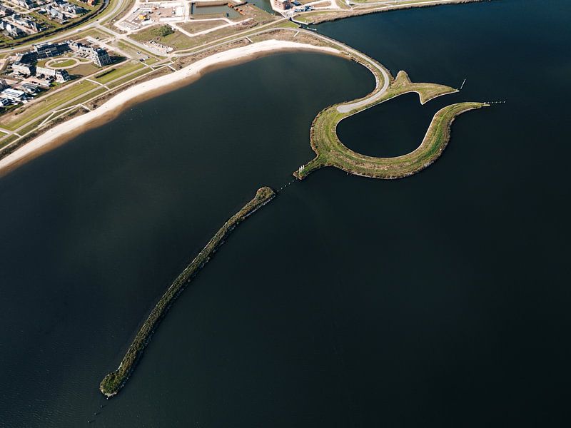Tulip Island Zeewolde from the air by Bas van der Gronde