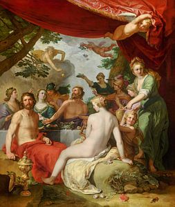 Het feest der goden op de bruiloft van Peleus en Thetis - Abraham Bloemaert, 1638 van Atelier Liesjes