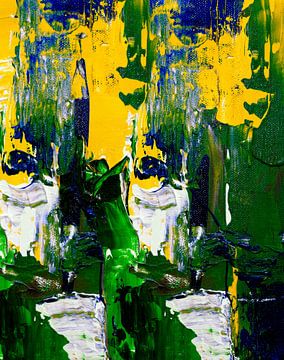 Abstrakt Game - Yellow Green by Felix von Altersheim