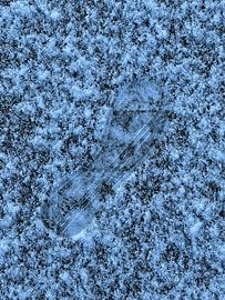 Footstep in light snow