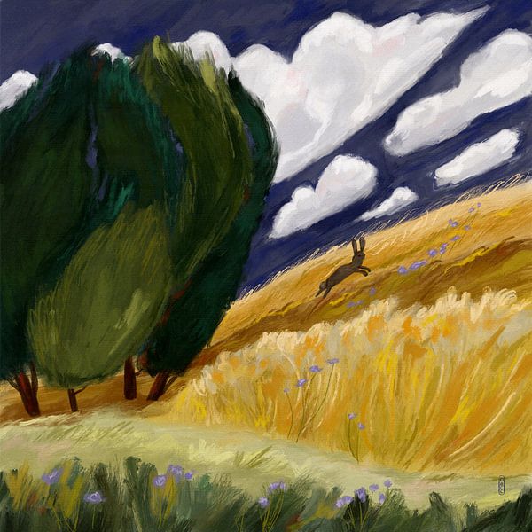 Dark Sky Landscape Kunstwerk von Dirkie Nell