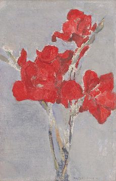 Rode gladiolen, Piet Mondriaan