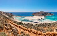 De weg naar Balos Beach, Kaliviani, Crete, Griekenland van Rene van der Meer thumbnail