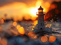 Dämmerungsglanz auf der Welle