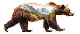 Bär mit Naturmotiv von Poster Art Shop