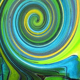 Spiralen in Grün 05  – Die Geometrie des Werdens von Kerstin Franz