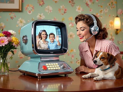 Retro Videocall Delight van Retrotimes