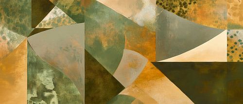 Abstracte compositie in aardetinten