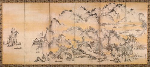Jinshan Island en West Lak, Kano Sanraku - 1630