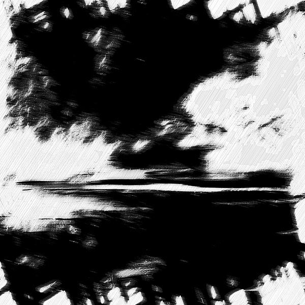 After the Storm II - Black White Japan Landscape by Mad Dog Art