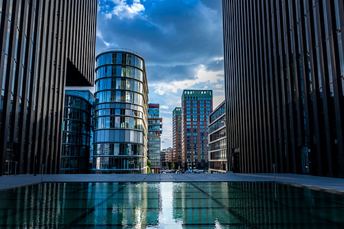 Modern architecture in Düsseldorf’s Media Harbour