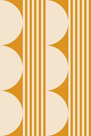 Colors and stripes collection. Ocher yellow and brown no. 4 by Dina Dankers