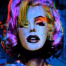 Marilyn Monroe Ultra HD Metall - Street Art Style Blau von Felix von Altersheim Miniaturansicht