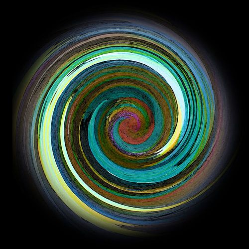 De fascinantes spirales colorées sur fond noir 13  / Spirale / Tourbillon de couleurs