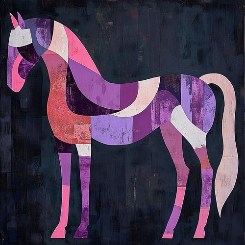 Silhouette abstraite de cheval