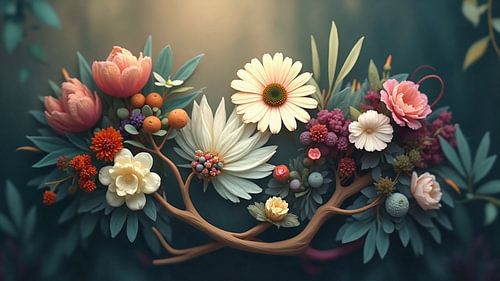 Bloemenpracht op tak