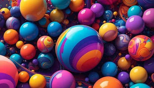 Kleurrijke bal met verschillende kleuren