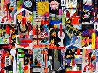 Mixed media collage abstract