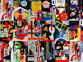 Mischtechnik Collage abstrakt von SpeelseKunst
