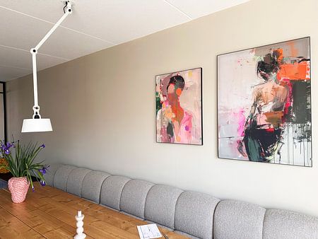 Figurative portrait, modern and abstract