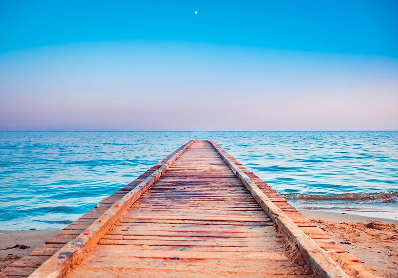 Strand mit Sonnenuntergang von Mustafa Kurnaz