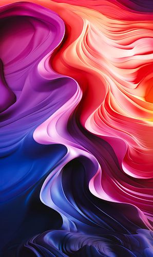 Dynamisch abstract schilderij