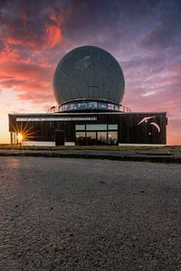 Wasserkuppe röhn, sonnenuntergang in der sternenwarte
