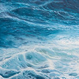 Middle panel Triptych - Ocean wind force 10 by Bert Oosthout