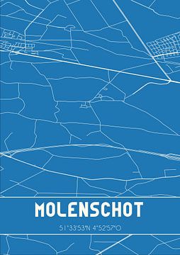 Blauwdruk | Landkaart | Molenschot (Noord-Brabant) van Rezona