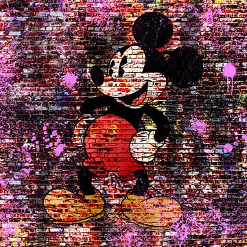 Mickey Mouse Old School Graffiti von Rene Ladenius Digital Art