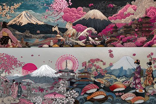 3D japan abstracte kunst