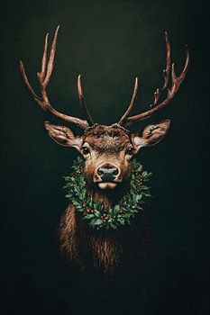 Deer is ready for Christmas fun