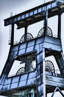 Een oude, niet meer gebruikte kronkeltoren in het Ruhrgebied