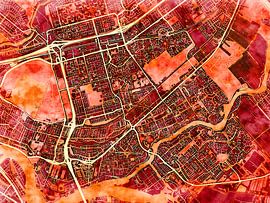 Karte von Capelle aan den IJssel im stil 'Amber Autumn'